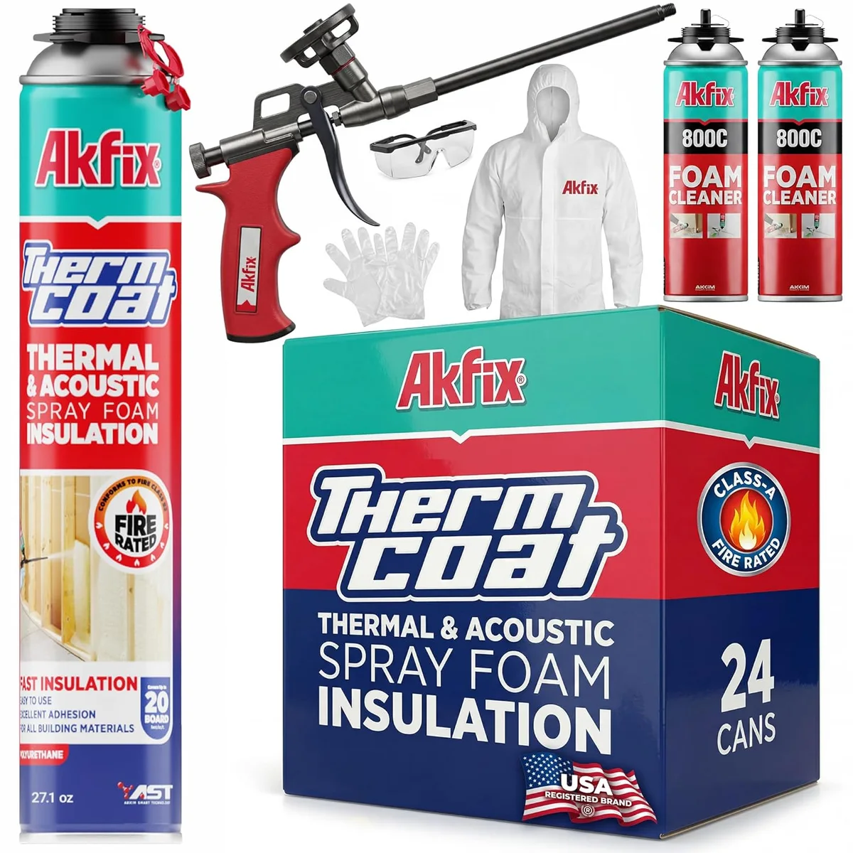 Akfix ThermCoat 24-pack surface-spray insulation kit