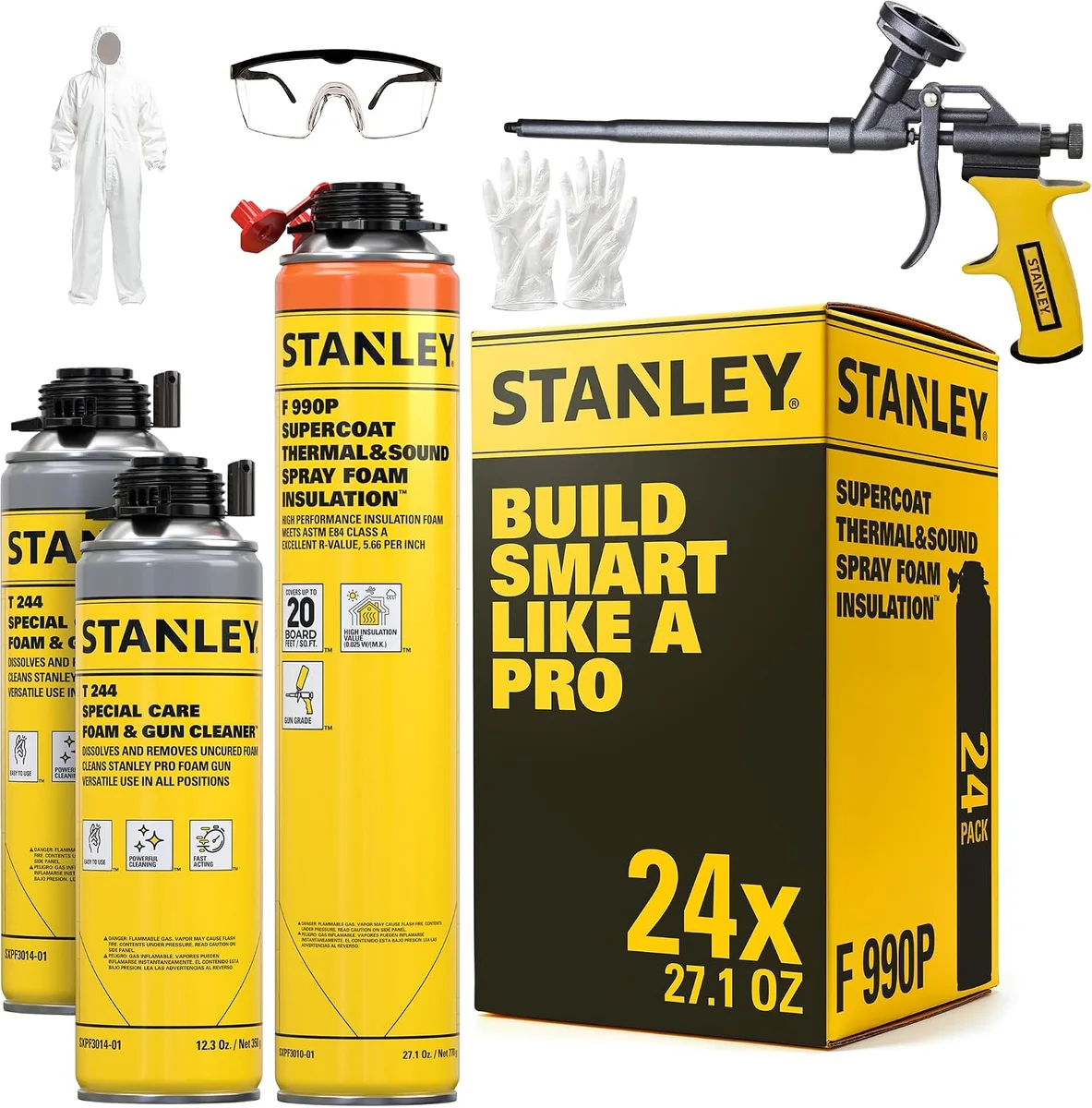Stanley F990P SuperCoat 24-pack surface-spray insulation kit